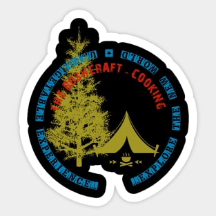 bushcraft cooking outdoor camping Sticker